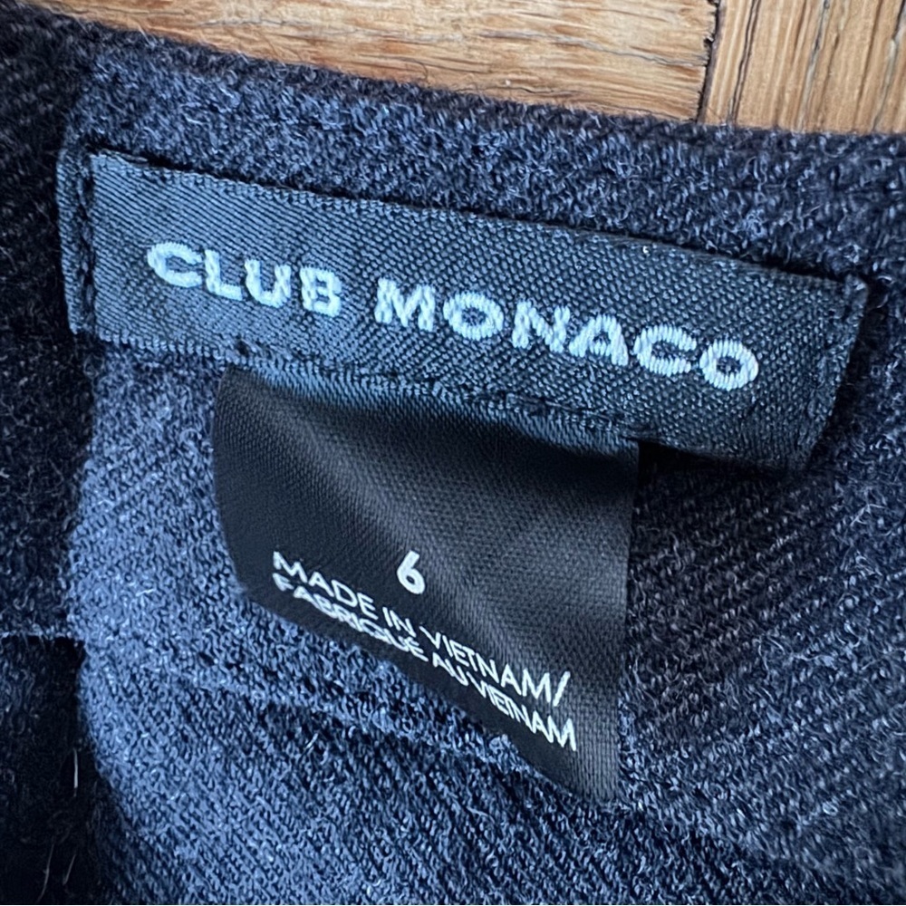 Club Monaco Wool Jumpsuit Overalls Gray Size 6 Sleeveless Long Pant - Picture 5 of 12